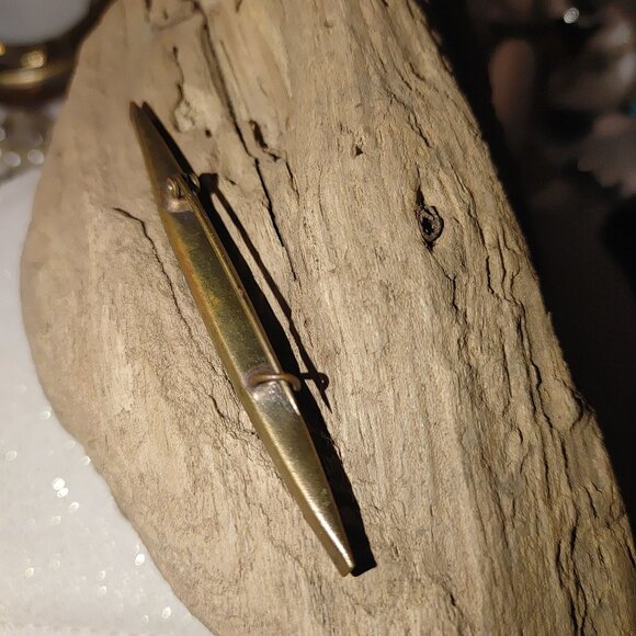 Antique Micro Mosaic Floral Bar Brooch Pin Gold Tone Italy Handmade Jewelry - Picture 12 of 16